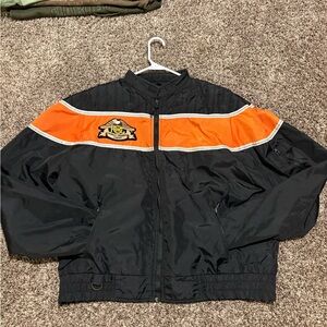 Harley-Davidson Black and Orange Men's Jacket